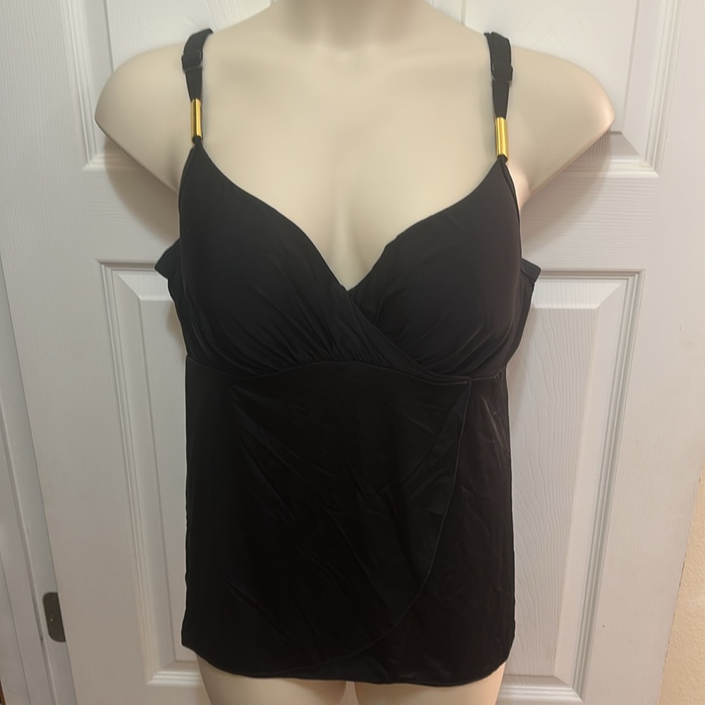 Lane Bryant Black Swim Top